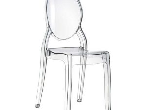 Καρέκλα Elizabeth Clear 32-0016 47X50X90cm Siesta Σετ 4τμχ