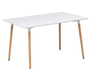 Artelibre Τραπέζι OWLET Λευκό MDF/Ξύλο 120x80x74cm