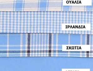 Πετσέτες Φαγητού (Σετ 4 Τμχ) 52X52 Viopros Σκωτια Γαλάζιο (52×52)