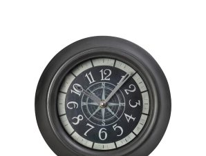 Ρολόι Τοίχου Polyresin Γκρι ESPIEL 23,2×5,4×23,2εκ. ROL602 (Υλικό: Polyresin, Χρώμα: Γκρι) – ESPIEL – ROL602