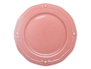 Πιάτο Φαγητού Ρηχό Πορσελάνης Ανάγλυφο Rose 27εκ. Athenee Estia 07-13547 (Σετ 6 Τεμάχια) (Υλικό: Πορσελάνη, Χρώμα: Ροζ) – estia – 07-13547