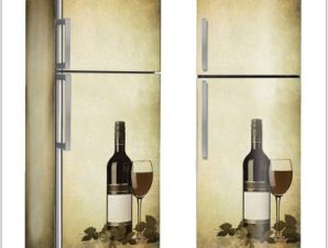Κρασί, Φαγητό, Αυτοκόλλητα ψυγείου, 50 x 85 εκ.