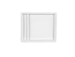 Πιάτο 2 Θέσεων Τετράγωνο Πορσελάνης Λευκό Art Et Lumiere 18x15x2εκ. 05951 (Υλικό: Πορσελάνη, Χρώμα: Λευκό) – Art Et Lumiere – lumiere_05951